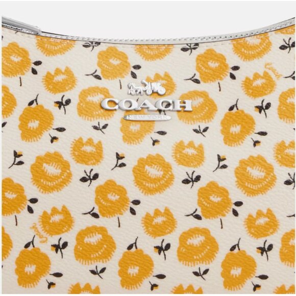 New Coach CBI49 Teri Shoulder Bag with Floral Print Chalk / Buttercup Multi - Picture 7 of 7